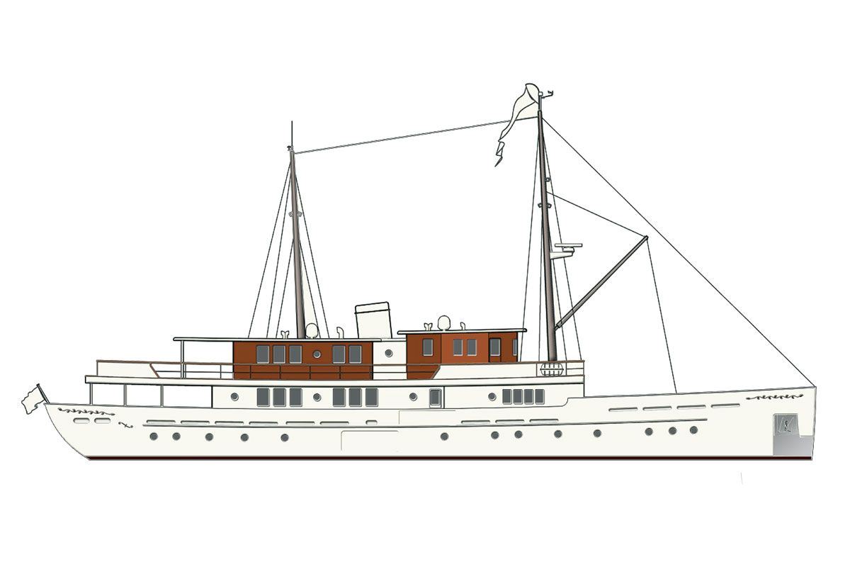 44 m / 144 ft, a classic motor yachts yacht by Aegean Yacht