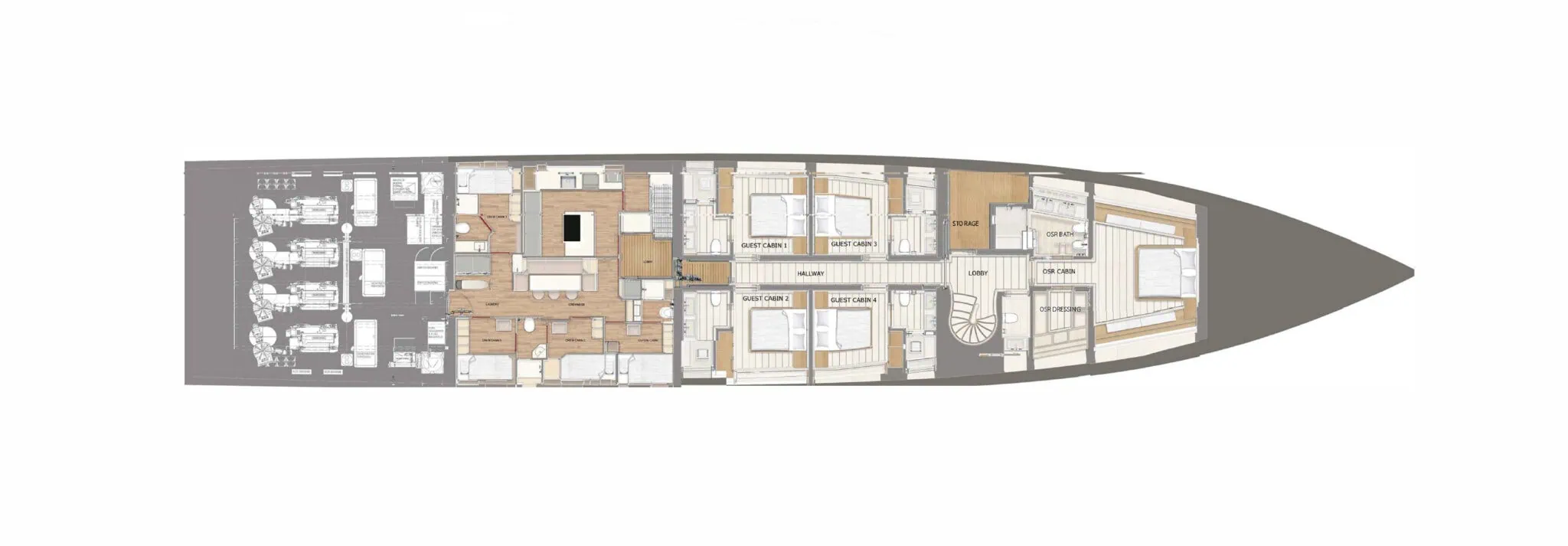 Lower Deck — 66 m Trideck Motoryacht
