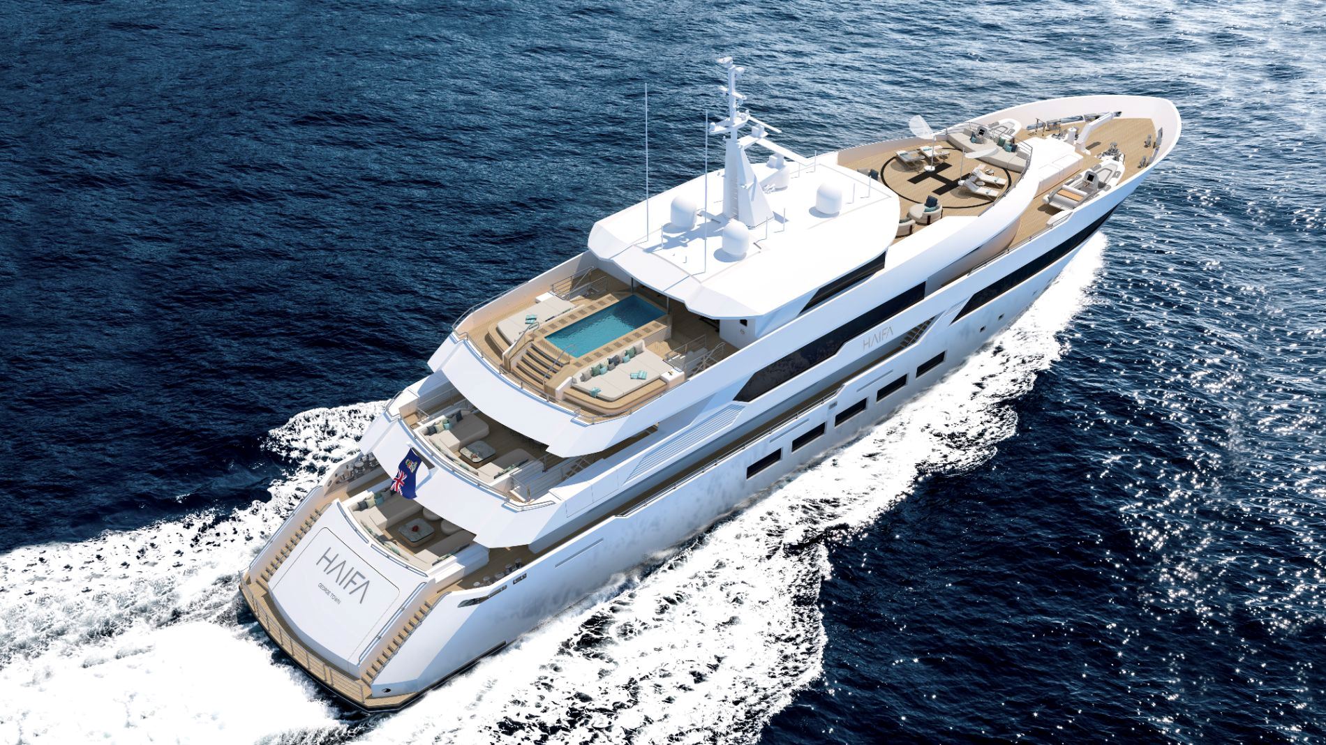 66 m Trideck Motoryacht — exterior