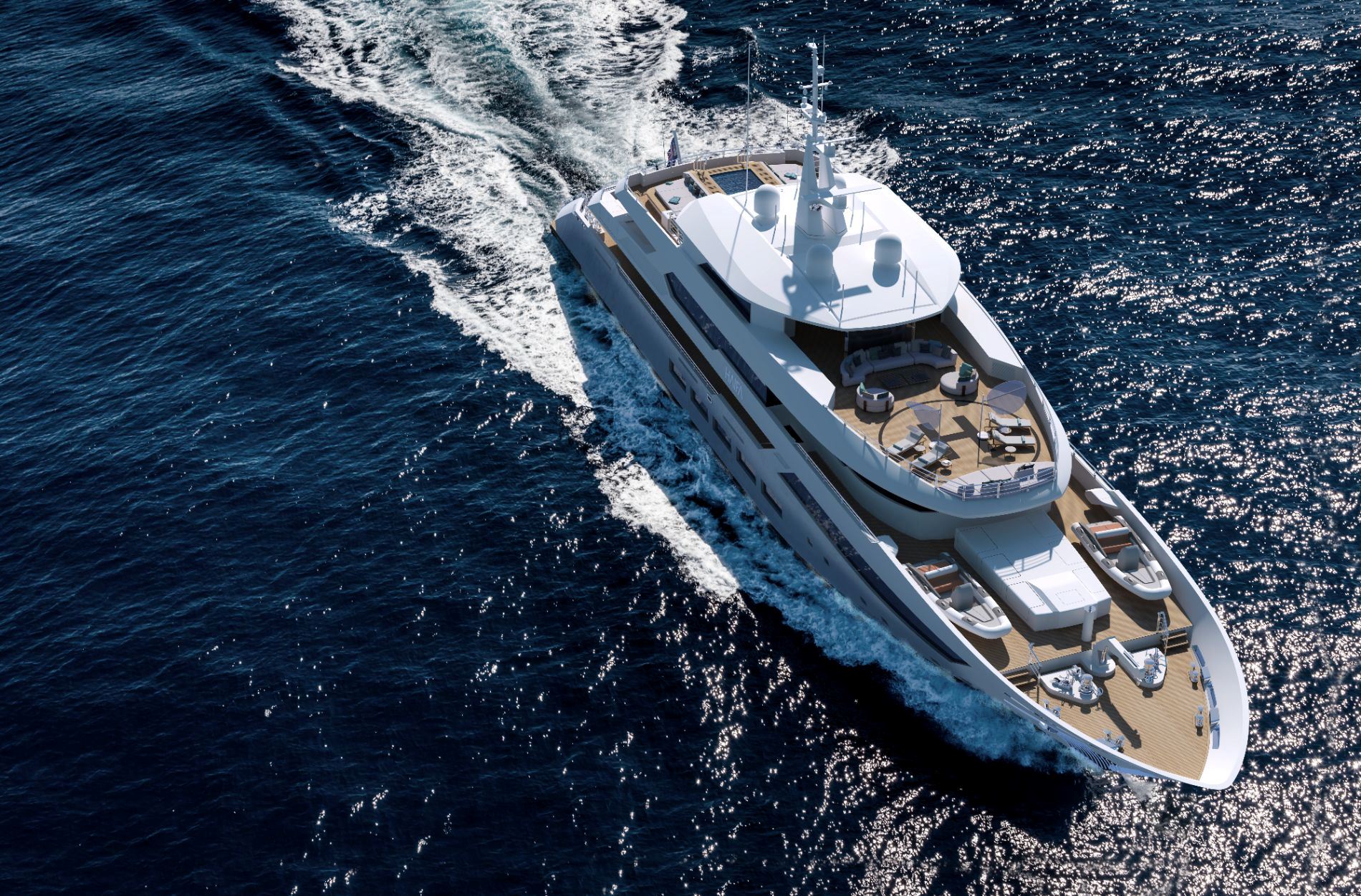 66 m Trideck Motoryacht — exterior