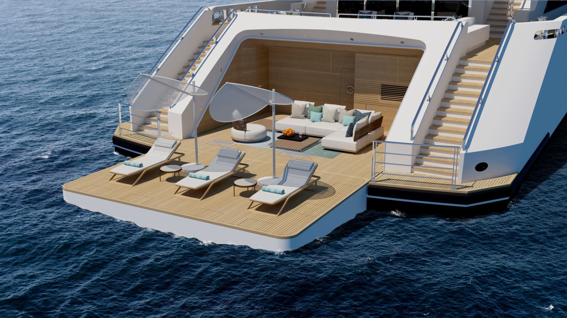 66 m Trideck Motoryacht — exterior